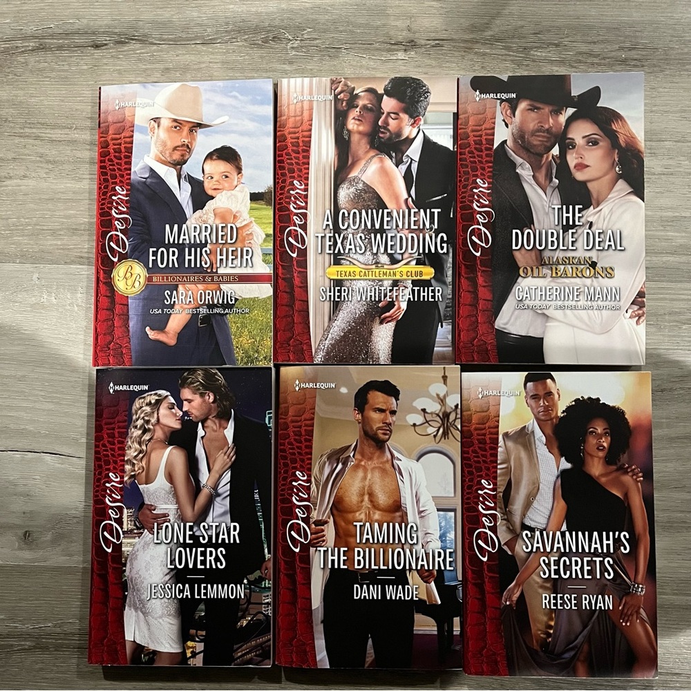 6 NWT Harlequin Desire Paperback Romance Novels
